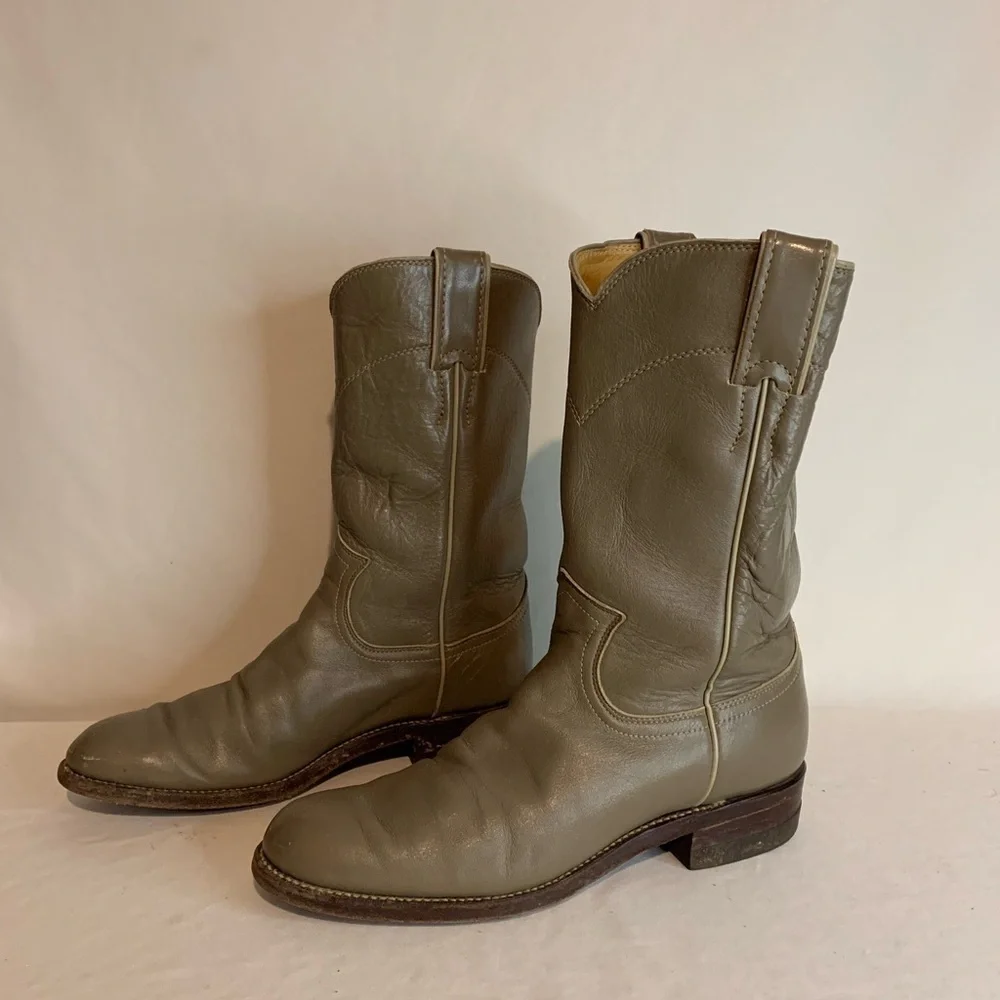 Justin size 5B basic pull-on roper boots style L 3067 made in U.S.A.